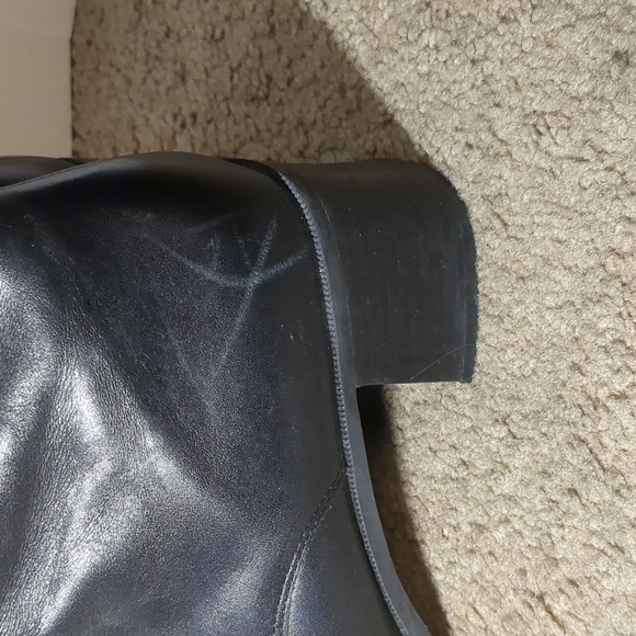 Caressa Black Leather Ankle Booties - Picture 6 of 15